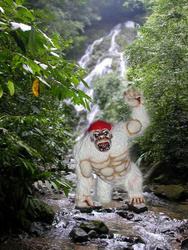 Un Grand Singe de Sang peint et mis en scène