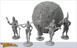 La version non peinte des aventuriers et de la boule géante